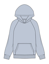 The Womens Hoodie - Powder - Rebel Ride - Back Image Stacked - Printed - White