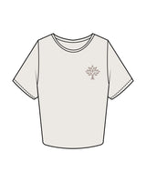 The Crop Tee - Bone - Goodlife Chiropractic - Left Chest & Center Back Stacked - Tone on Tone