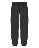 The Mens Sweatpants - Washed Black - HiLo - Upper Left Leg - Lightning - Printed - Green