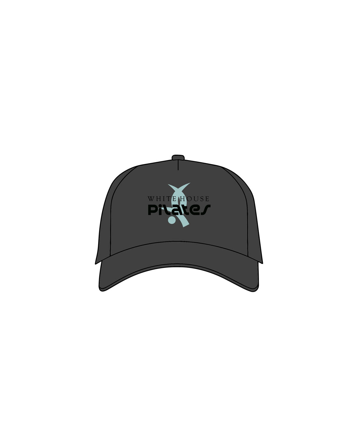 White House Pilates 5 Panel Trucker Hat - Charcoal