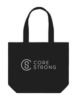 The Tote Bag - Black - Core Strong - Center Body Stacked - Printed - White