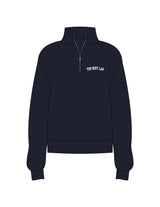 The Womens 1/4 Zip - Navy - Body Lab - Left Chest - Printed - White