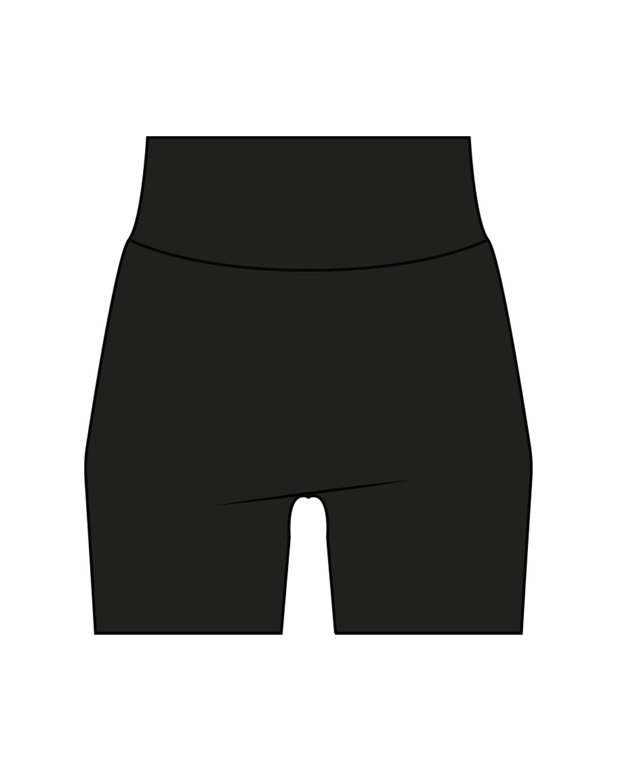 The Basic Short - Black - East Coast Performace Running - Back Waistline - White