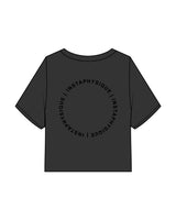 The Heavyweight Crop Tee - Washed Black - Instaphysiques - Back Circular - Black
