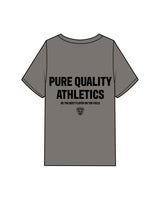 The Mens Heavyweight Tee - Washed Gray - PURE QUALITY -  Left Chest & Back Center Stacked - Black