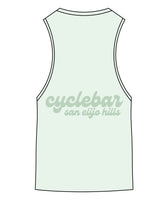 The Scoop Muscle Tank - Mint - Cyclebar - Left Chest Star & Back Stacked - Printed - Tone on Tone