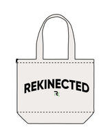 The Zipper Tote Bag - Natural - REKINECTED - Center Stacked - Printed - Full Color