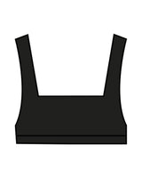 The Box Cut Bra - Black - LagreeMixx - Center Back - Printed - White