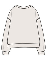 The Mens Crewneck - Bone - The Stu - Center Chest - EMB - Tone on Tone