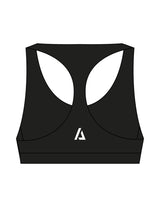 The Racer Bra - Black - ALTORA - Center Chest & Back Icon - Printed - Full Color