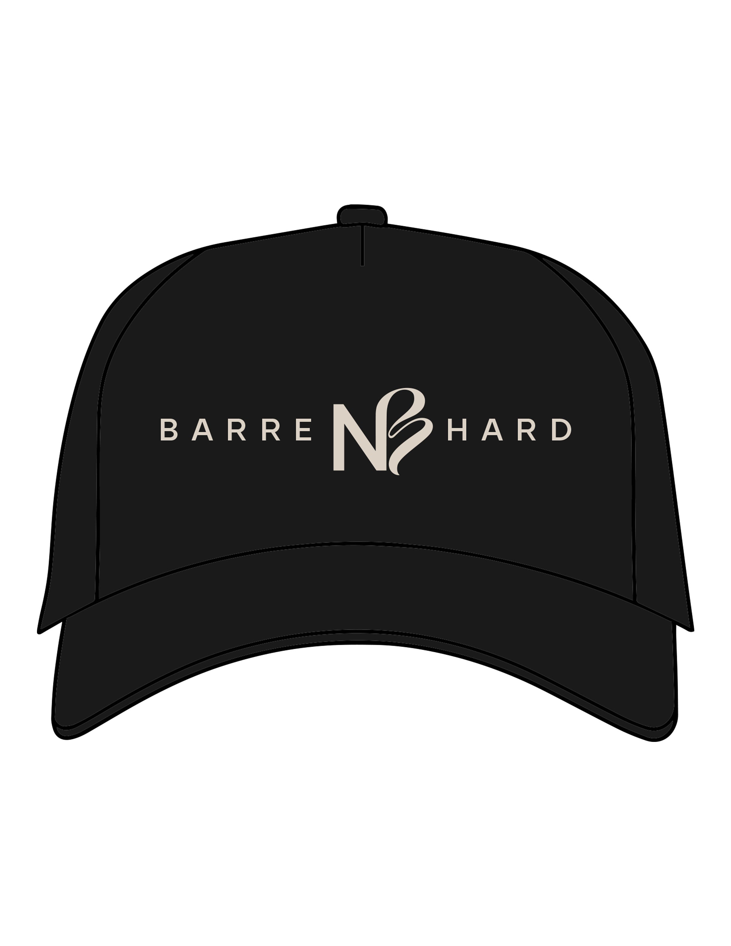 The Dad Hat - Black - Neighborhood Barre - Center Crown "NB" - Embroidered - Warm White