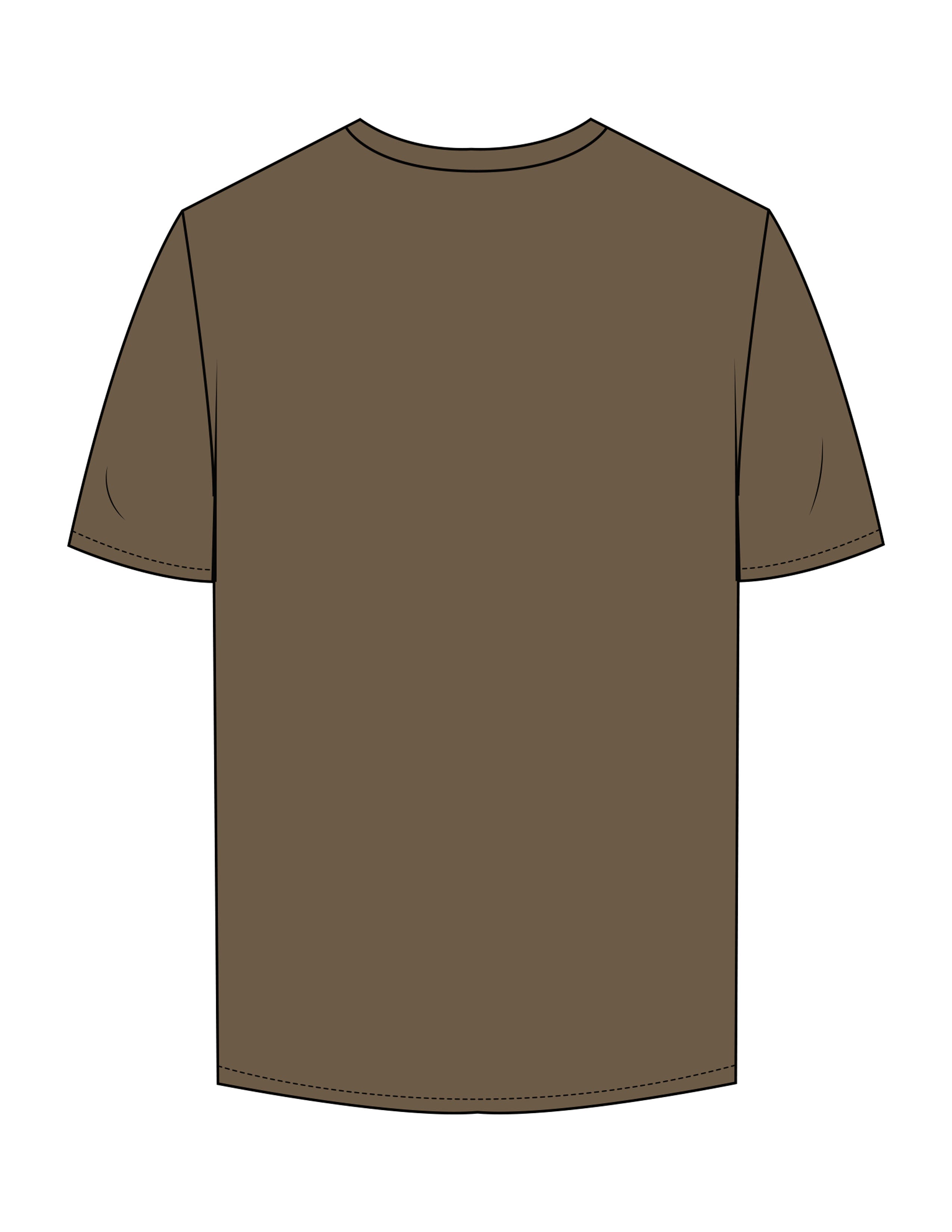 The Mens Tee - Walnut - RPCS - Left Chest Stacked - Printed - Tone on Tone