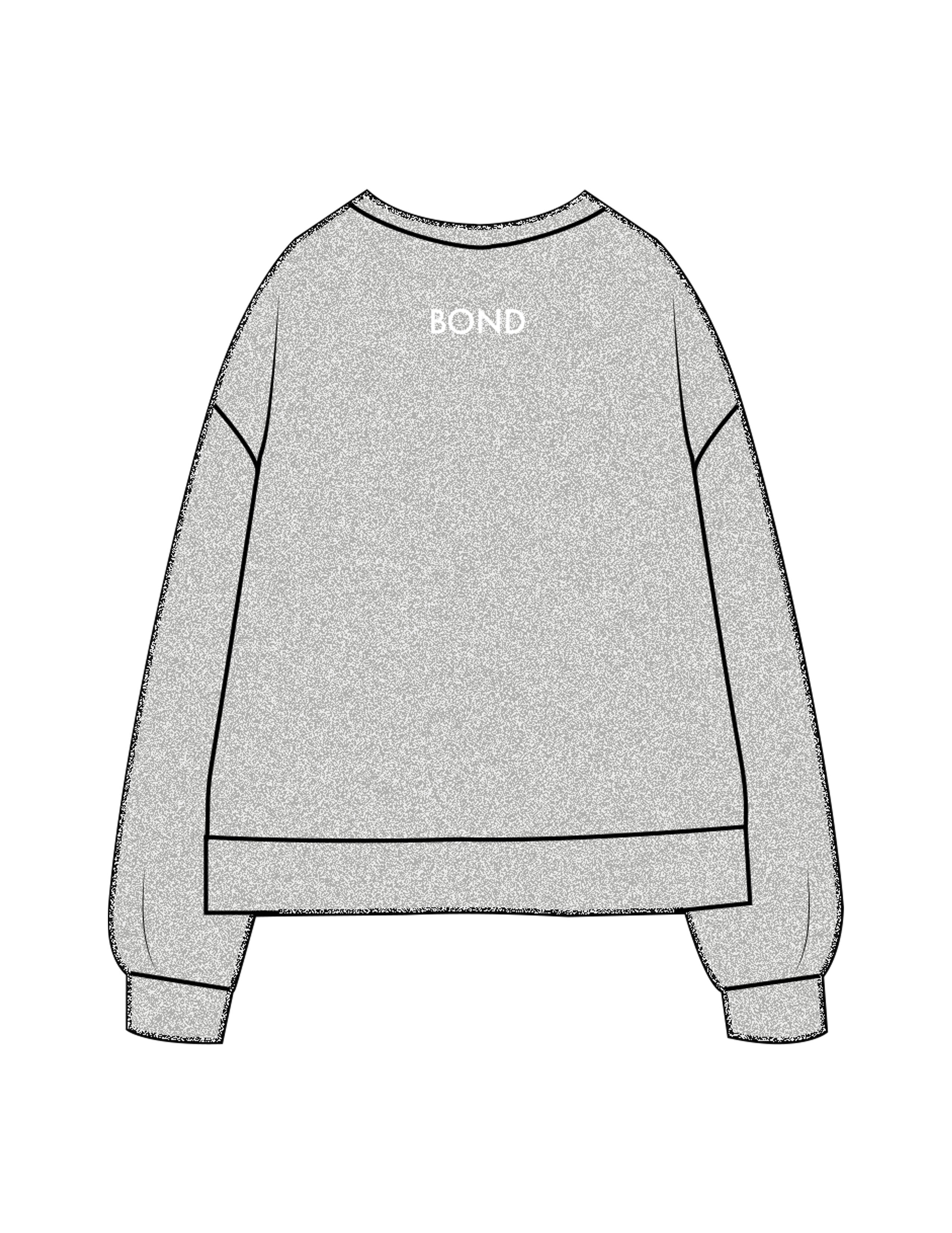 The Recycled Unisex Crewneck - Heather - Bond Fitness - Center Chest Round & Upper Back - Printed - White