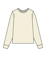 The Mens Heavyweight Long Sleeve - Butter - Core Reform - Center Chest Stacked - Printed - White