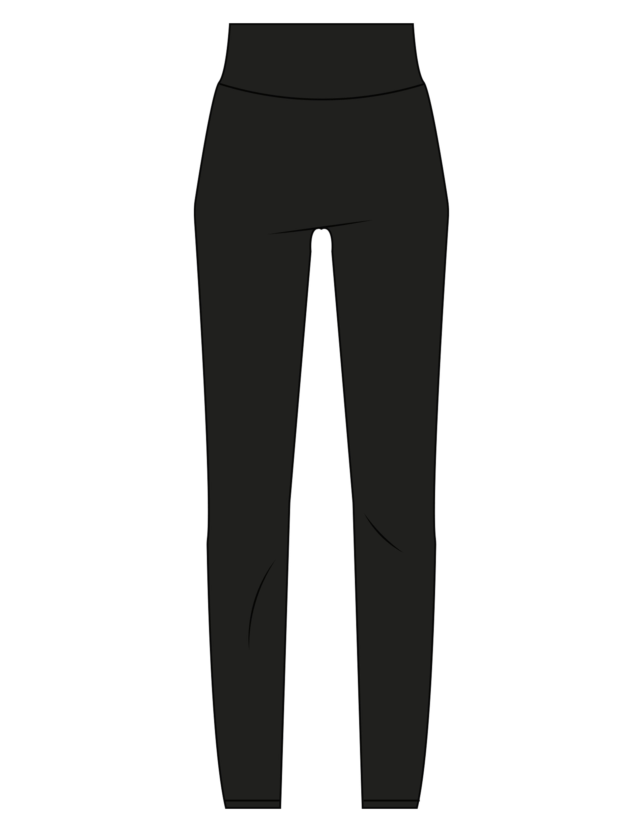 The Basic Legging - Black - Drench - Back Waistline - Printed - White