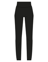 The Basic Legging - Black - Drench - Back Waistline - Printed - White