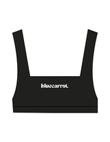 The Box Cut Bra - Black - BlueCarrot - Center Chest - Printed - White