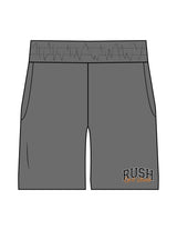 The Mens Swim Short - Shadow - Rush Cycle Studio - Left Leg - Printed - Full Color