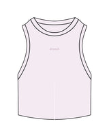 The Ribbed Crop Tank - Orchid - Drench - Center Chest - Embroidered - Tone on Tone