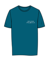 The Womens Tee - Atlantic - Move Studio - Left Chest Stacked & Back Full - Printed - White