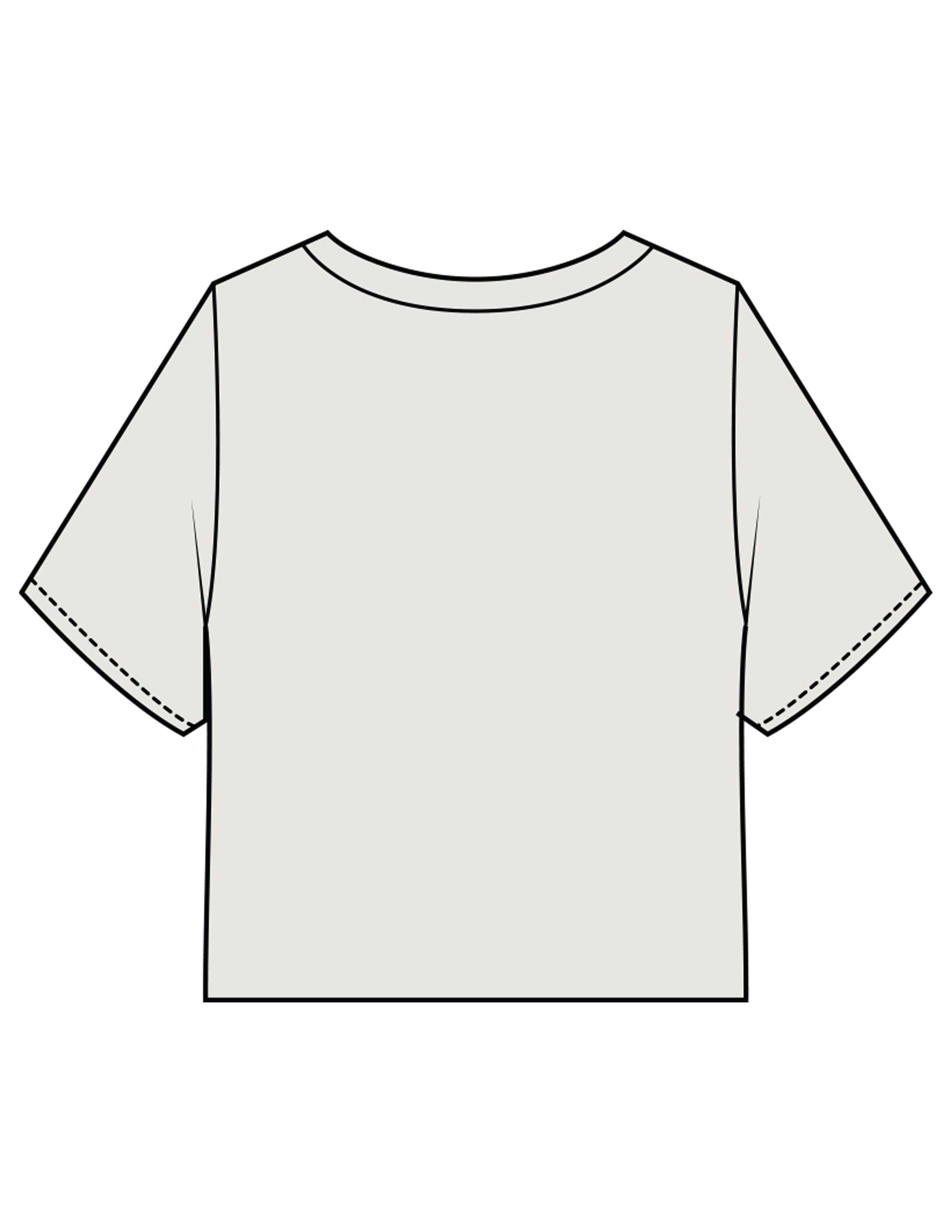 The Heavyweight Crop Tee - Washed Bone - Barnes. The Label - Chest Stars - Printed - Full Color