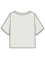 The Heavyweight Crop Tee - Washed Bone - Barnes. The Label - Chest Stars - Printed - Full Color
