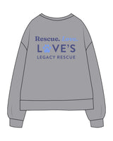 The Recycled Unisex Crewneck - Heather - LLR - Center Chest & Back Stacked - Printed - Full