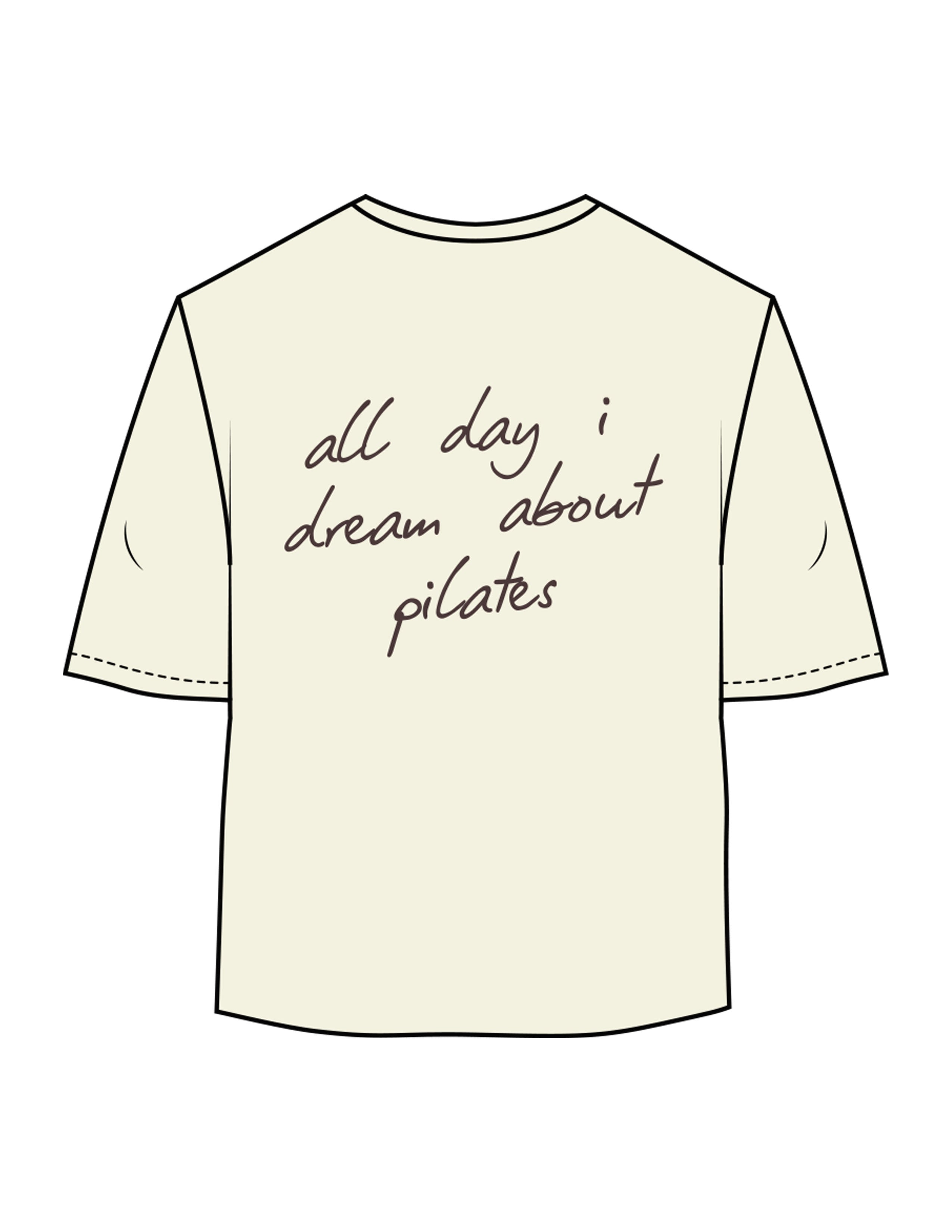 The Oversized Crop Tee - Butter - Ritual Body - Center Chest Inverted & Back Script - Printed - Brown