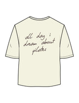 The Oversized Crop Tee - Butter - Ritual Body - Center Chest Inverted & Back Script - Printed - Brown