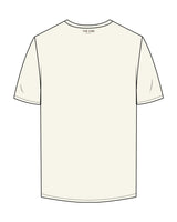 The Mens Tee - Off White - The Vibe - Center Chest Stacked & Back Center Neckline - Brown