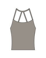 The Womens Sporty Tank - Grey - Coach Code - Top Back - Text - Printed - White
