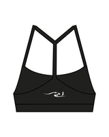 The Basic Bra - Black - East Coast Performace Running - Chest Stacked - Back Waistline - Printed - White