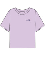 The Boxy Crop Tee - Lavender - Barnes. The Label - Left Chest & Center Back - Printed - Full Color