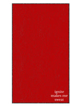 The Gym Towel - Red - Ignite Barre & Fitness - Front Bottom Corner - Embroidered - White - The Gym Towel Bag - Black - Center Body - Printed - White