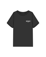 The Mens Heavyweight Tee - Washed Black - Odyssey Performance - Left Chest & Back Stacked - White