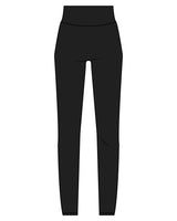 The Basic Legging - Black - Platinum Pilates - Waist Center - Pink