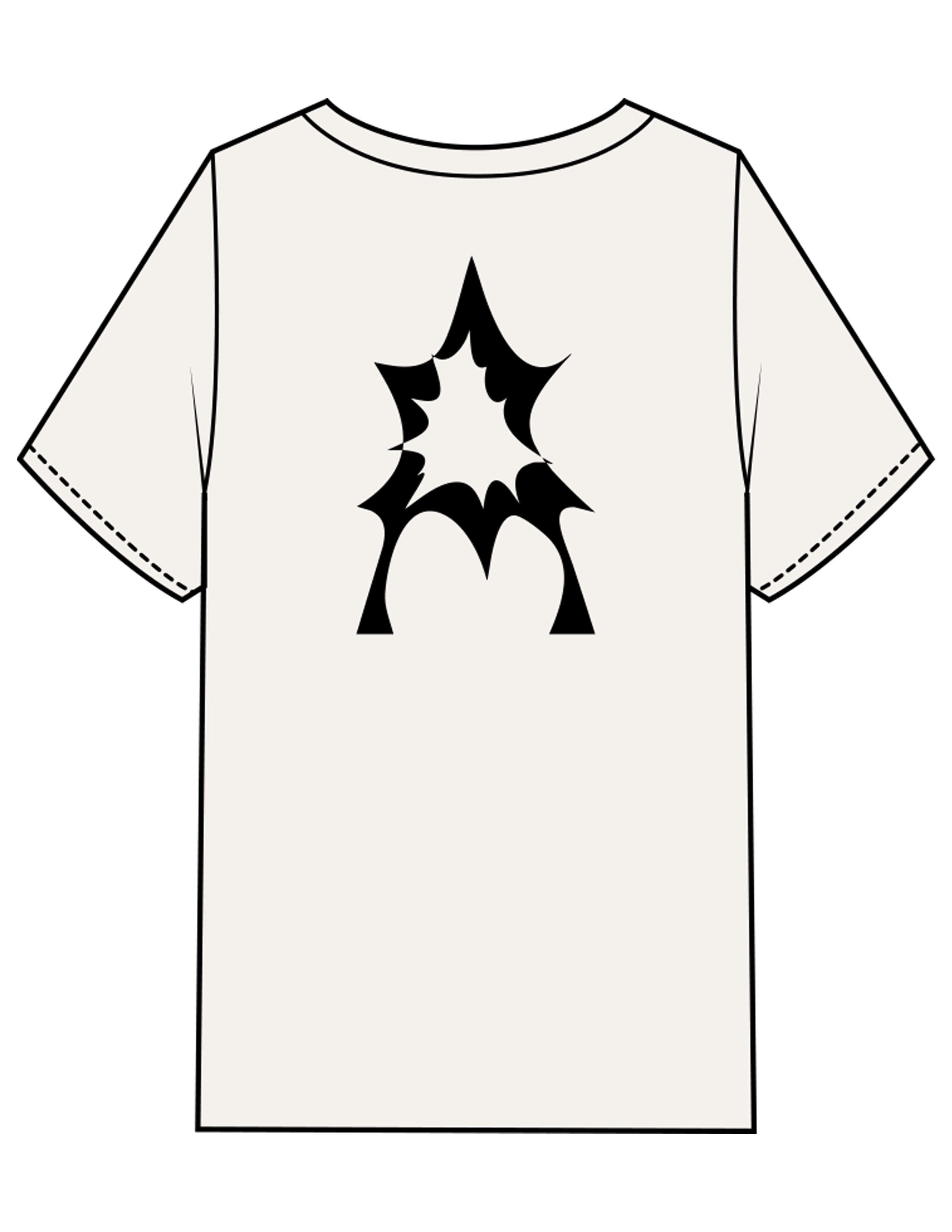 The Mens Heavyweight Tee - Butter - Activate House - Left Chest & Center Back - Printed - Black
