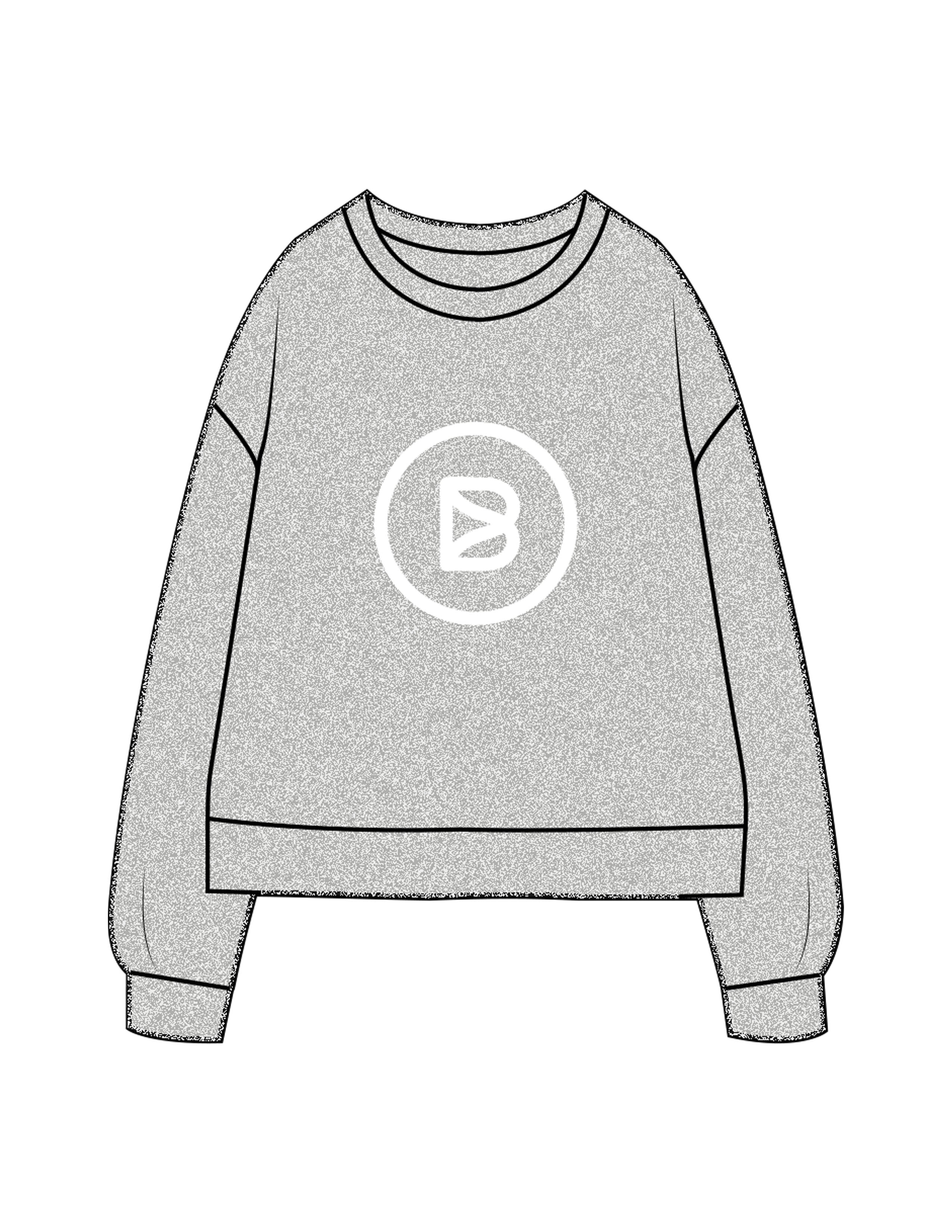 The Recycled Unisex Crewneck - Heather - Bond Fitness - Center Chest Round & Upper Back - Printed - White