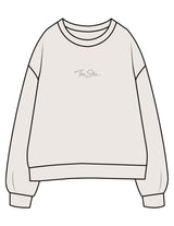 The Mens Crewneck - Bone - The Stu - Center Chest - EMB - Tone on Tone