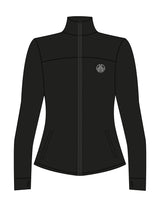 The Womens Zip Jacket - Black - Sultivate - Left Chest Icon - Printed - White