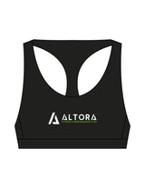 The Racer Bra - Black - ALTORA - Center Chest & Back Icon - Printed - Full Color