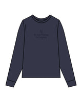 The Mens Heavyweight Long Sleeve - Midnight - Core Reform - Center Chest Stacked - Printed - Tone on Tone