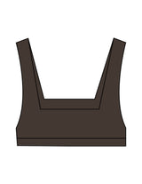 The Box Cut Bra - Cafe - BlueCarrot - Center Chest - Printed - White