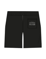 The Mens Sweat Shorts - Black - Rush Cycle Studio - Back Pocket - Printed - Full Color