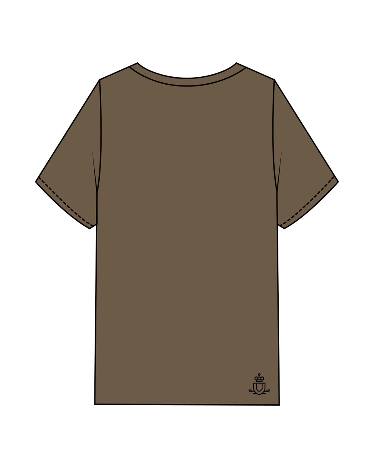 The Mens Heavyweight Tee - Walnut - Spa Kingston - Center Chest Stacked & Back Corner - Printed - Black