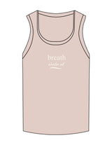 The Micro Rib Full Length Tank - Taupe Heather - Sultivate - Center Chest Stacked & Upper Back - Printed - Off White