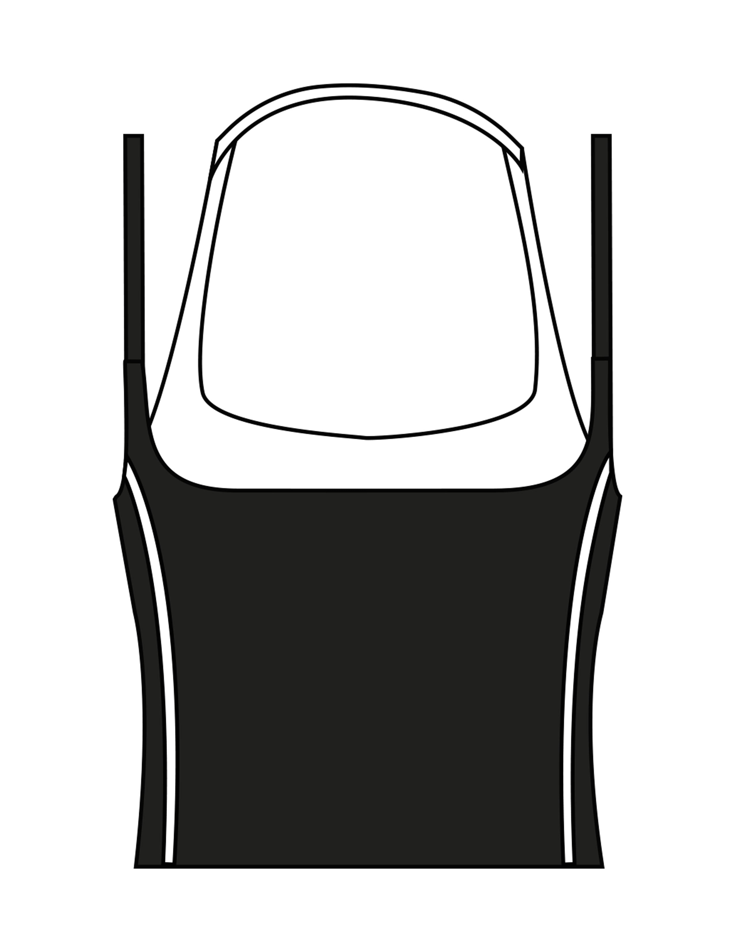 The Piped Tank - Black - Movement Pilates Buffalo - Center Chest - Printed - White