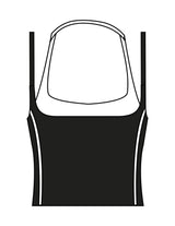The Piped Tank - Black - Movement Pilates Buffalo - Center Chest - Printed - White