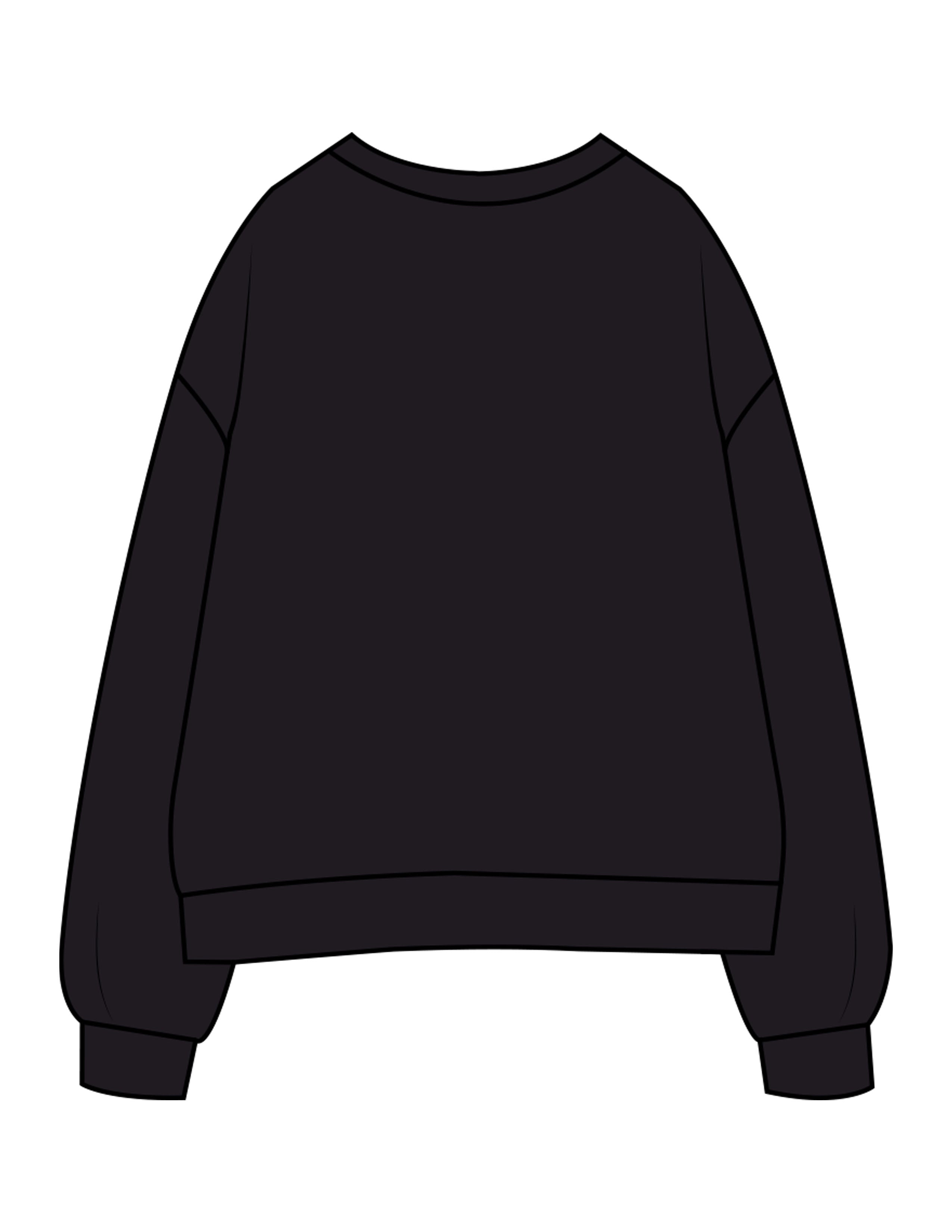 The Womens Crewneck - Ink Blue - Mantra - Center Chest Arc - Printed - Full Color