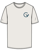 The Mens Tee - Bone - Movement With Chels - Left Chest - Printed - Dark Blue